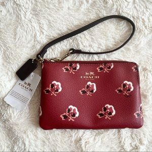 NWT Coach Floral Wristlet
